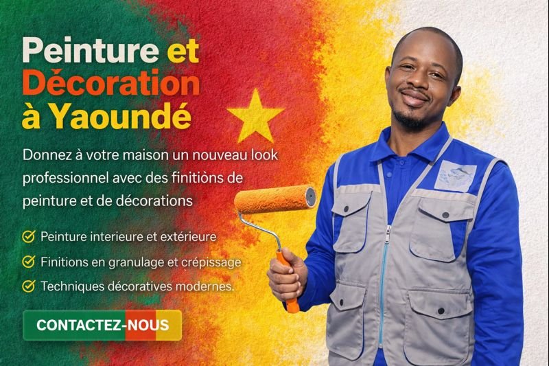 Travaux de peinture décorative intérieure au Cameroun